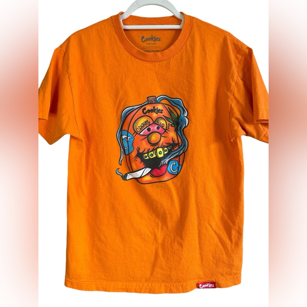 Cookies brand orange pumpkin pothead t-shirt men’s size medium